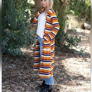 Soho Jeans Of New York Ankle Length Cardigan Duster Sweater